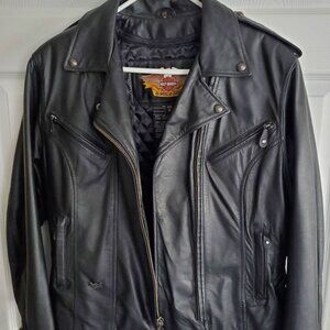 Women's Super Cute Harley-Davidson® Black Leather Biker Jacket